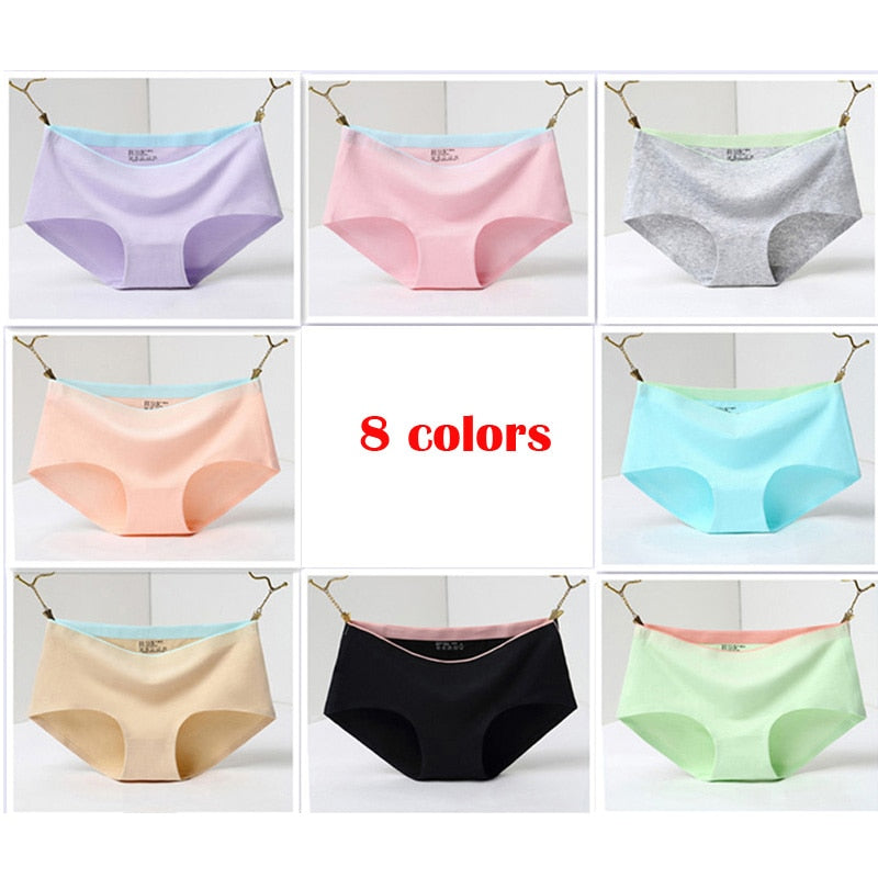 8Pcs Briefs for Women fashion sexy woman panties Solid seamless underpants  cpanties for women cotton underwear girl knickers